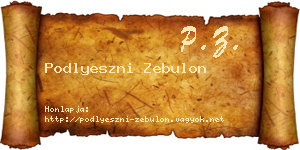 Podlyeszni Zebulon névjegykártya